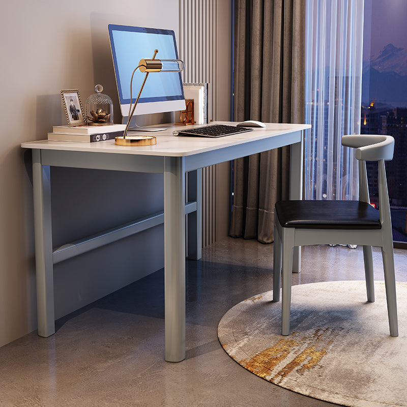 Moderne rechthoekige kantoorbureau marmeren massief hout schrijfde bureau