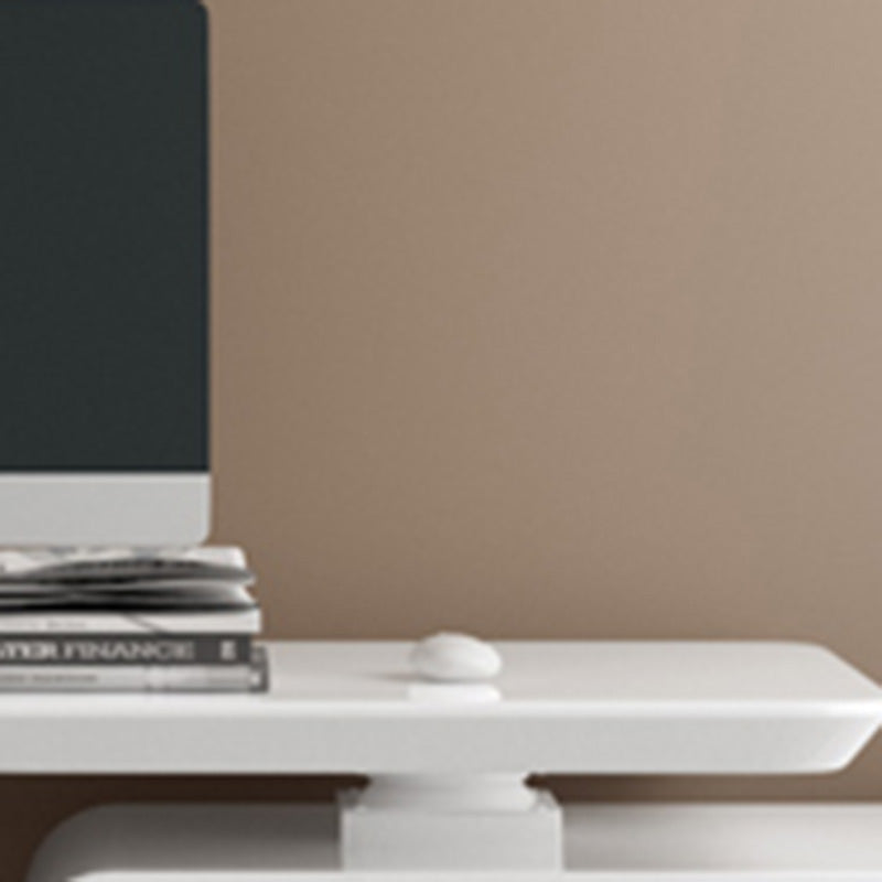 Modern Wood Computer Desk White Pedestal Writing Desk for Home Clearhalo 'furn' 'furn_office_desk' 'Furniture' 'Office Desks' 'Office Furniture' 'office_desk' 6027870