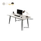 Contemporary Marble Desk for Office 30"H Rectangular Computer Desk