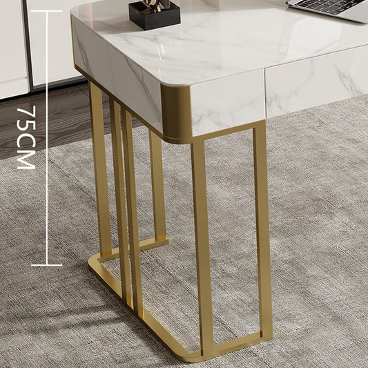 Home or Office Rectangular Office Desk with Metal Base Writing Desk