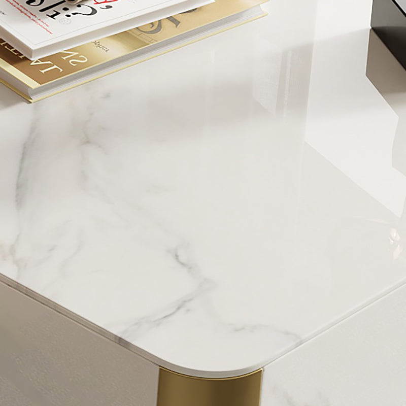 Escritorio de oficina rectangular en el hogar u oficina con escritorio de escritura base de metal