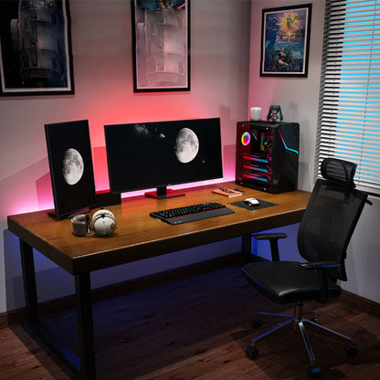 Scrivania da gioco contemporanea per ufficio 30 "h rettangolare scrivania in grigio/marrone