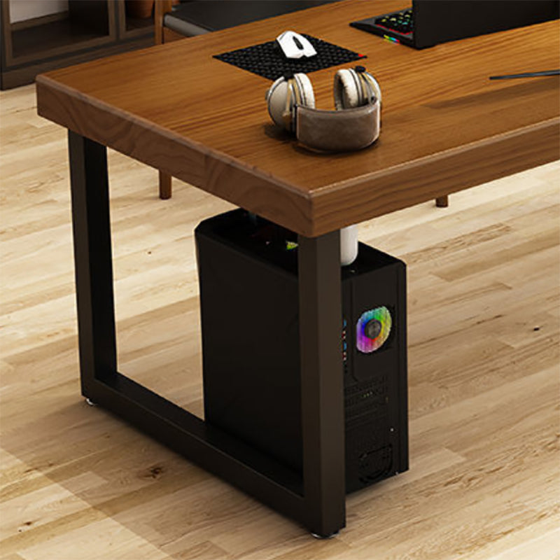 Scrivania da gioco contemporanea per ufficio 30 "h rettangolare scrivania in grigio/marrone