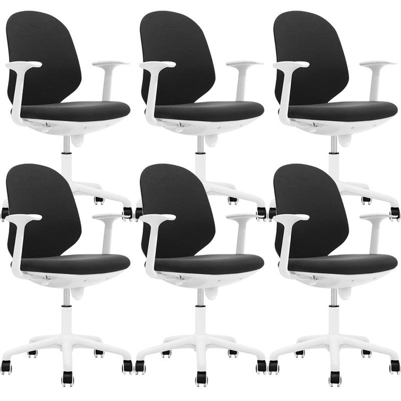 Moderne bureaustoel Mid-back stoel Mesh computerstoel met wielen
