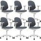 Moderne bureaustoel Mid-back stoel Mesh computerstoel met wielen