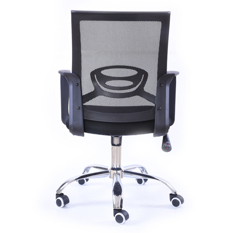 Contemporary Arm Chair Fixed Arms Mid-back Mesh Black Office Chair Clearhalo 'furn' 'furn_office_chair' 'Furniture' 'Office Chairs' 'Office Furniture' 'office_chair' 6028001