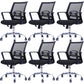 Contemporary Arm Chair Fixed Arms Mid-back Mesh Black Office Chair 6 Piece Set Clearhalo 'furn' 'furn_office_chair' 'Furniture' 'Office Chairs' 'Office Furniture' 'office_chair' 6028002