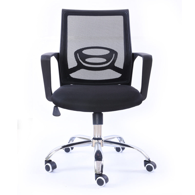 Contemporary Arm Chair Fixed Arms Mid-back Mesh Black Office Chair Clearhalo 'furn' 'furn_office_chair' 'Furniture' 'Office Chairs' 'Office Furniture' 'office_chair' 6028003
