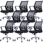 Contemporary Arm Chair Fixed Arms Mid-back Mesh Black Office Chair 8 Piece Set Clearhalo 'furn' 'furn_office_chair' 'Furniture' 'Office Chairs' 'Office Furniture' 'office_chair' 6028004