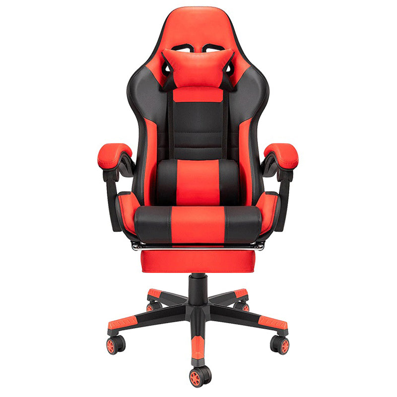 Modern Desk Chair Lether Gaming Chair High-Back Chair with Wheels Clearhalo 'furn' 'furn_office_chair' 'Furniture' 'Office Chairs' 'Office Furniture' 'office_chair' 6028096