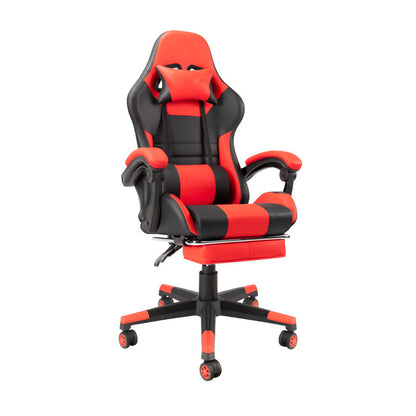 Modern Desk Chair Lether Gaming Chair High-Back Chair with Wheels 1 Piece Clearhalo 'furn' 'furn_office_chair' 'Furniture' 'Office Chairs' 'Office Furniture' 'office_chair' 6028104