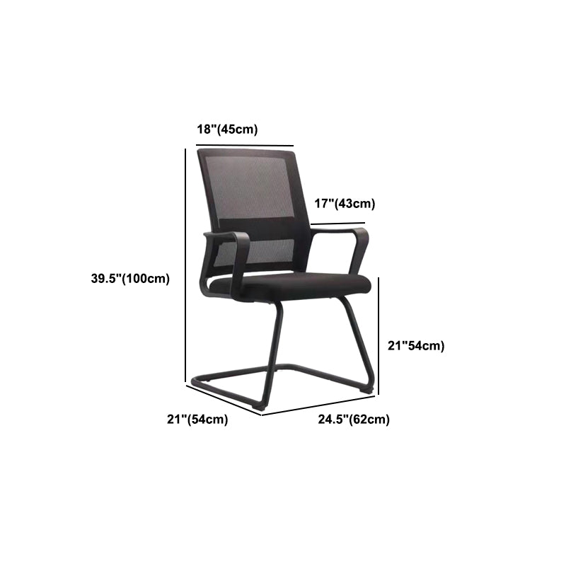 Contemporary Arm Chair Breathable AirGrid Upholstered Black Desk Chair Clearhalo 'furn' 'furn_office_chair' 'Furniture' 'Office Chairs' 'Office Furniture' 'office_chair' 6028117