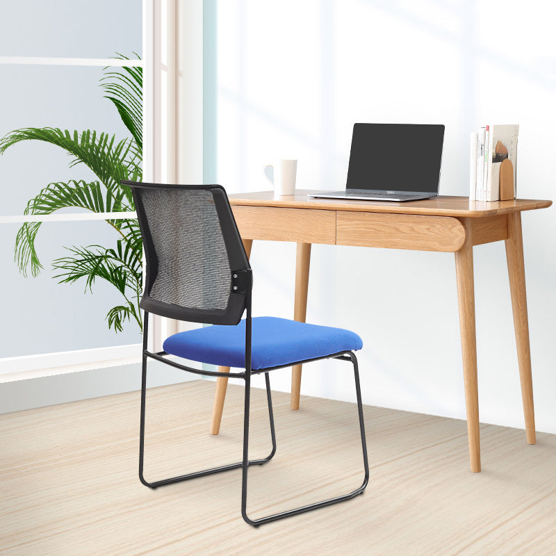 Modern & Contemporary Mid-Back Chair Conference Microfiber Chair Blue 1 Piece Clearhalo 'furn' 'furn_office_chair' 'Furniture' 'Office Chairs' 'Office Furniture' 'office_chair' 6028119