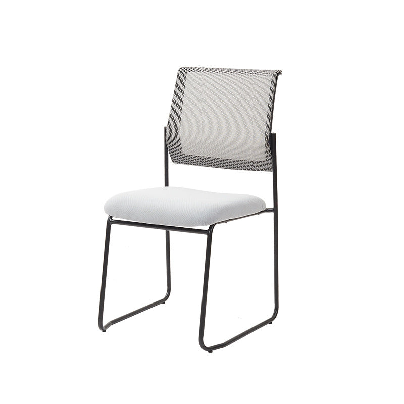 Modern & Contemporary Mid-Back Chair Conference Microfiber Chair White 1 Piece Clearhalo 'furn' 'furn_office_chair' 'Furniture' 'Office Chairs' 'Office Furniture' 'office_chair' 6028127