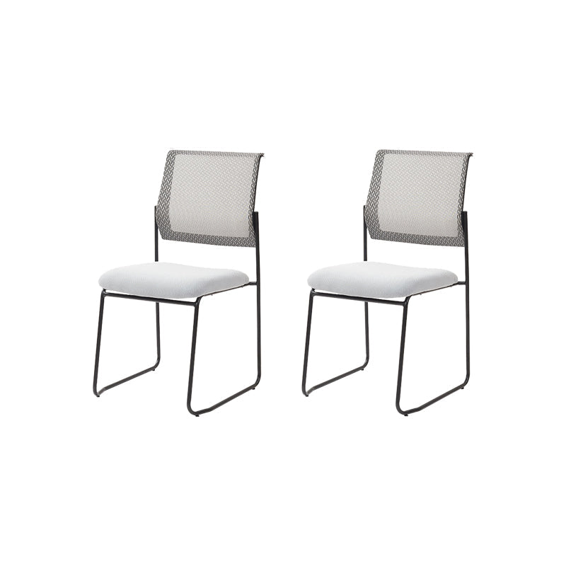 Modern & Contemporary Mid-Back Chair Conference Microfiber Chair White 2 Piece Set Clearhalo 'furn' 'furn_office_chair' 'Furniture' 'Office Chairs' 'Office Furniture' 'office_chair' 6028128