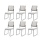 Modern & Contemporary Mid-Back Chair Conference Microfiber Chair White 6 Piece Set Clearhalo 'furn' 'furn_office_chair' 'Furniture' 'Office Chairs' 'Office Furniture' 'office_chair' 6028132