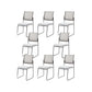 Modern & Contemporary Mid-Back Chair Conference Microfiber Chair White 8 Piece Set Clearhalo 'furn' 'furn_office_chair' 'Furniture' 'Office Chairs' 'Office Furniture' 'office_chair' 6028133
