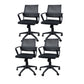 Silla de oficina ergonómica contemporánea Silla de escritorio ajustable con respaldo medio