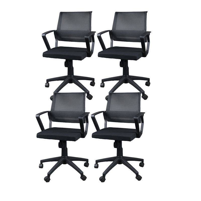 Silla de oficina ergonómica contemporánea Silla de escritorio ajustable con respaldo medio
