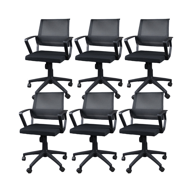 Silla de oficina ergonómica contemporánea Silla de escritorio ajustable con respaldo medio