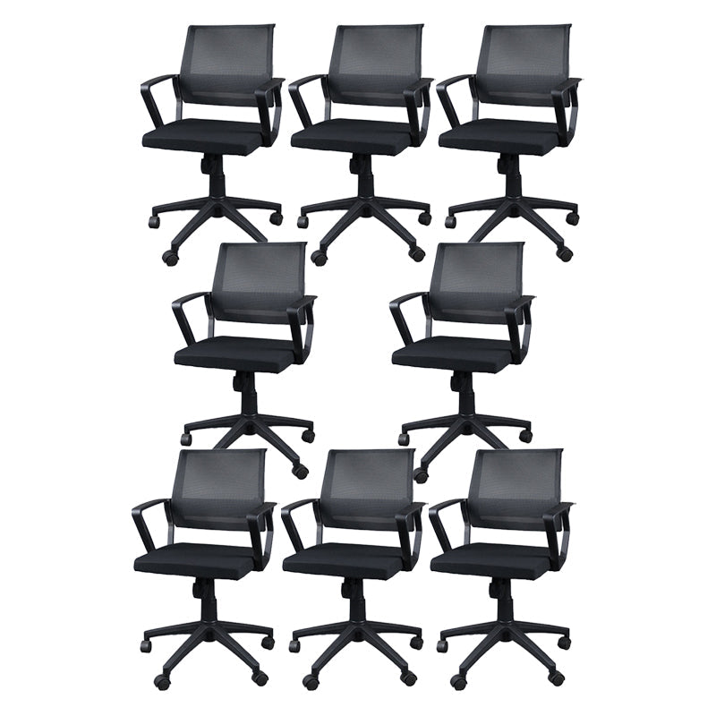 Silla de oficina ergonómica contemporánea Silla de escritorio ajustable con respaldo medio