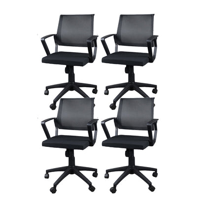 Silla de oficina ergonómica contemporánea Silla de escritorio ajustable con respaldo medio