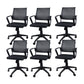 Silla de oficina ergonómica contemporánea Silla de escritorio ajustable con respaldo medio