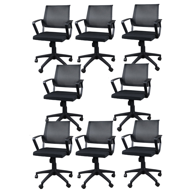 Silla de oficina ergonómica contemporánea Silla de escritorio ajustable con respaldo medio