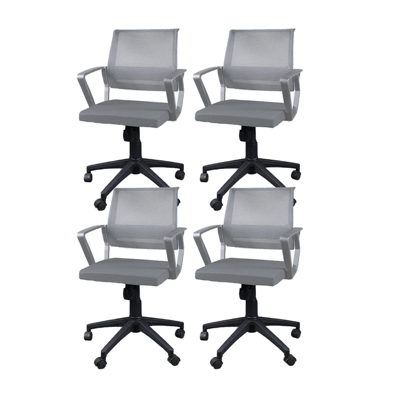 Silla de oficina ergonómica contemporánea Silla de escritorio ajustable con respaldo medio