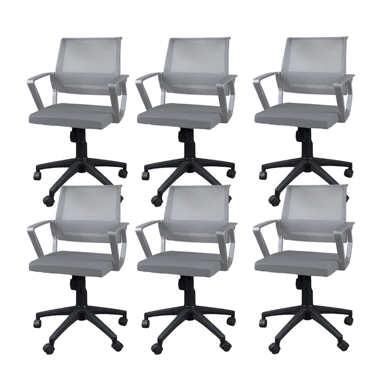 Silla de oficina ergonómica contemporánea Silla de escritorio ajustable con respaldo medio