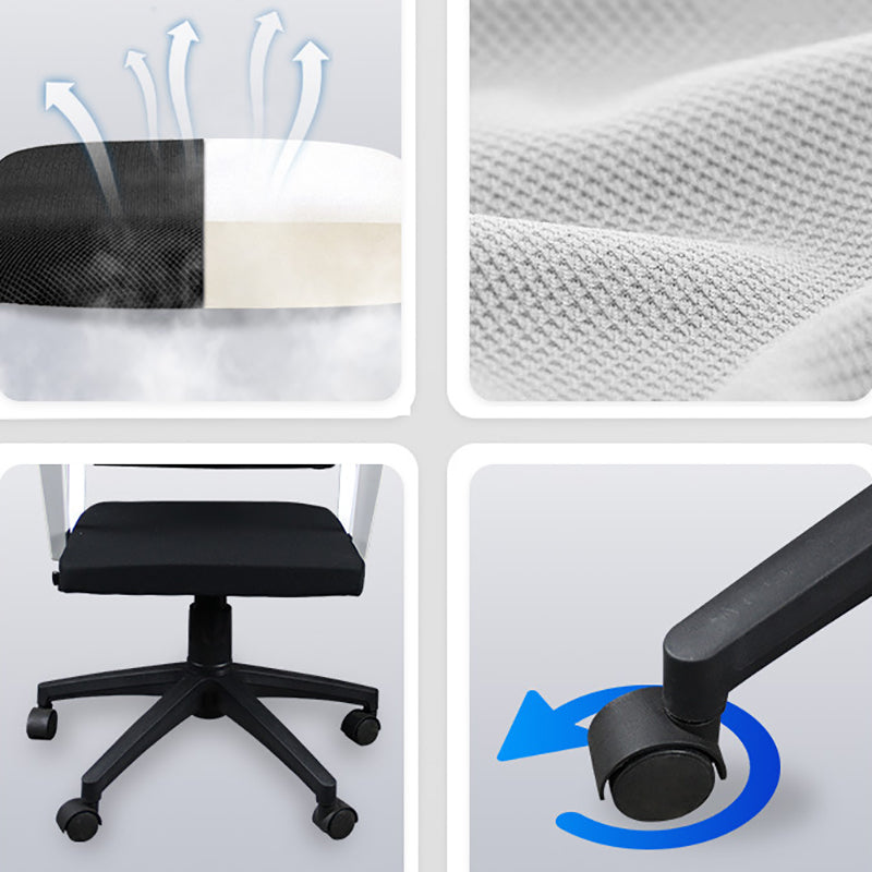 Silla de oficina ergonómica contemporánea Silla de escritorio ajustable con respaldo medio