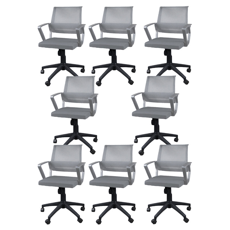 Silla de oficina ergonómica contemporánea Silla de escritorio ajustable con respaldo medio
