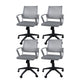 Silla de oficina ergonómica contemporánea Silla de escritorio ajustable con respaldo medio
