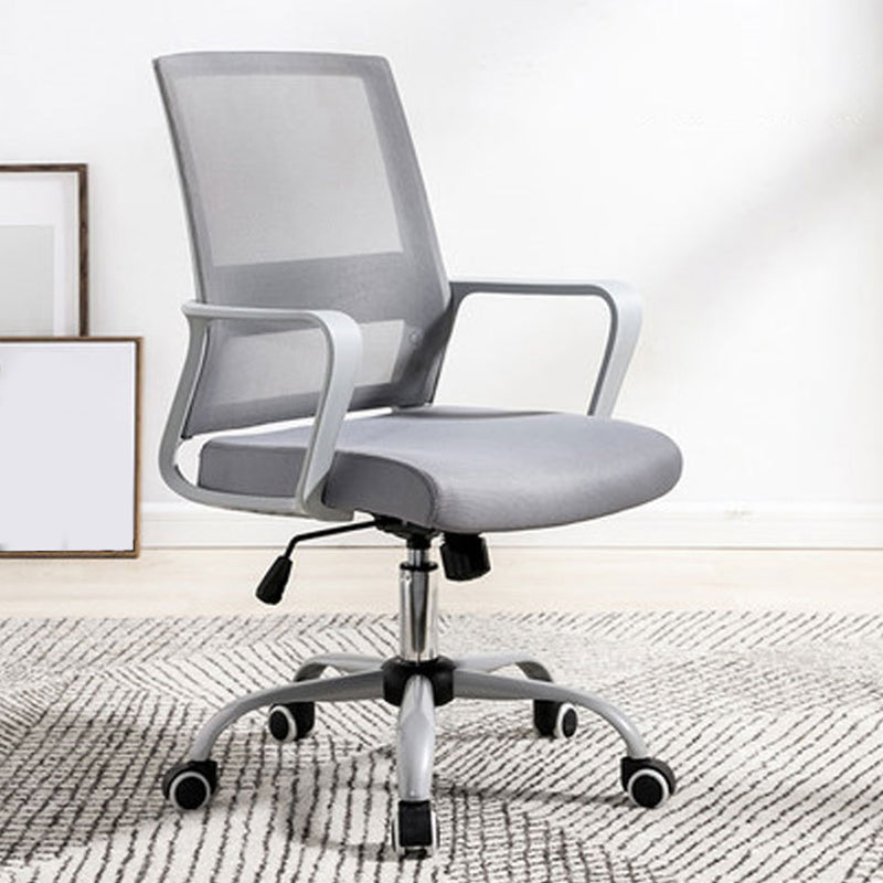 Silla de oficina ergonómica contemporánea Silla de escritorio ajustable con respaldo medio