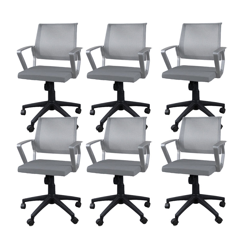 Silla de oficina ergonómica contemporánea Silla de escritorio ajustable con respaldo medio