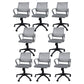 Silla de oficina ergonómica contemporánea Silla de escritorio ajustable con respaldo medio
