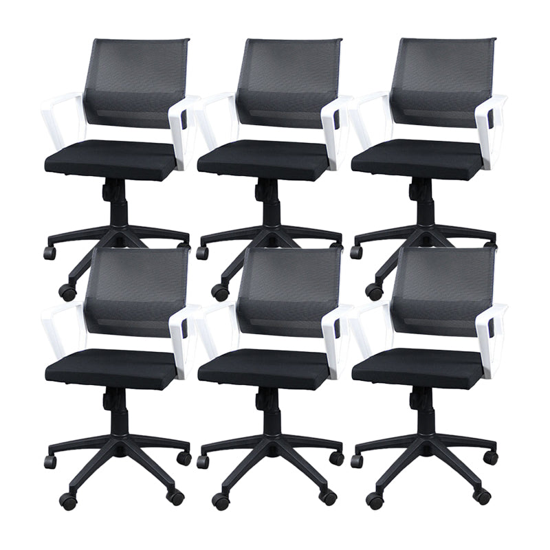 Silla de oficina ergonómica contemporánea Silla de escritorio ajustable con respaldo medio
