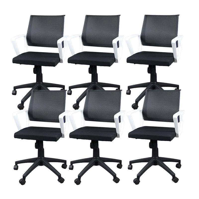 Silla de oficina ergonómica contemporánea Silla de escritorio ajustable con respaldo medio
