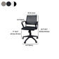 Silla de oficina ergonómica contemporánea Silla de escritorio ajustable con respaldo medio