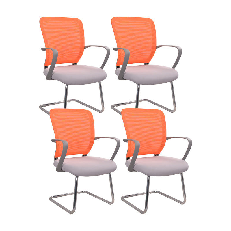 Eigentijdse tankstoel vaste armen mid-back mesh bureaustoelstoel