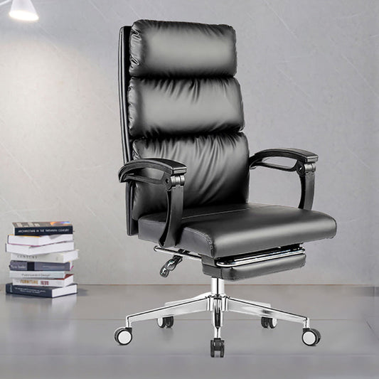 Black Contemporary Executive Chair Slide Tufted Managers Chair 1 Piece