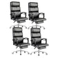 Black Contemporary Executive Chair Slide Tufted Managers Chair
