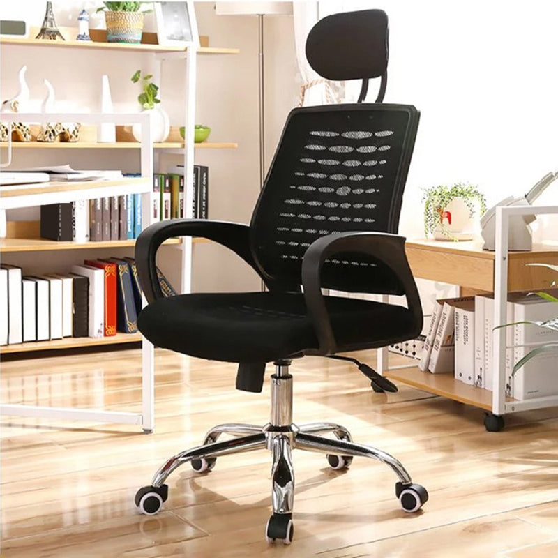 Contemporary Office Chair High Back Ergonomic Conference Chair Black 1 Piece Clearhalo 'furn' 'furn_office_chair' 'Furniture' 'Office Chairs' 'Office Furniture' 'office_chair' 6028209