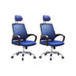 Contemporary Office Chair High Back Ergonomic Conference Chair Blue 2 Piece Set Clearhalo 'furn' 'furn_office_chair' 'Furniture' 'Office Chairs' 'Office Furniture' 'office_chair' 6028217