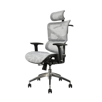 Contemporary Office Chair High-Back Adjustable Back Height Desk Chair Grey 1 Piece Clearhalo 'furn' 'furn_office_chair' 'Furniture' 'Office Chairs' 'Office Furniture' 'office_chair' 6028343