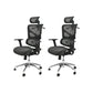 Contemporary Office Chair High-Back Adjustable Back Height Desk Chair Matte Black 2 Piece Set Clearhalo 'furn' 'furn_office_chair' 'Furniture' 'Office Chairs' 'Office Furniture' 'office_chair' 6028348