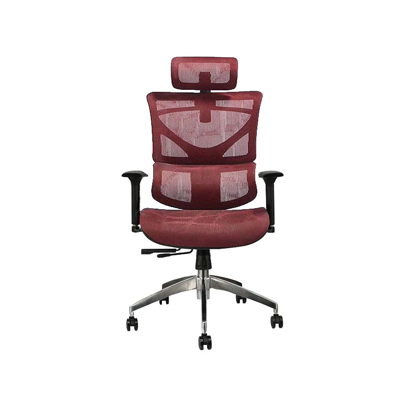 Contemporary Office Chair High-Back Adjustable Back Height Desk Chair Red 1 Piece Clearhalo 'furn' 'furn_office_chair' 'Furniture' 'Office Chairs' 'Office Furniture' 'office_chair' 6028349