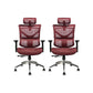 Contemporary Office Chair High-Back Adjustable Back Height Desk Chair Red 2 Piece Set Clearhalo 'furn' 'furn_office_chair' 'Furniture' 'Office Chairs' 'Office Furniture' 'office_chair' 6028361