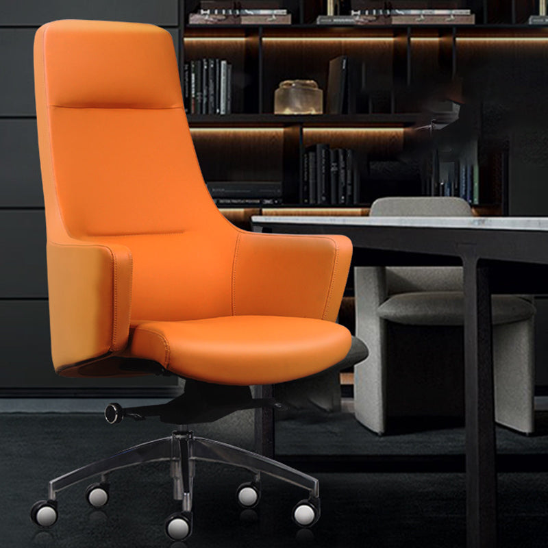 Faux Leather Managers Chair Arms Included Executive Chair for Office Khaki 1 Piece Clearhalo 'furn' 'furn_office_chair' 'Furniture' 'Office Chairs' 'Office Furniture' 'office_chair' 6028428