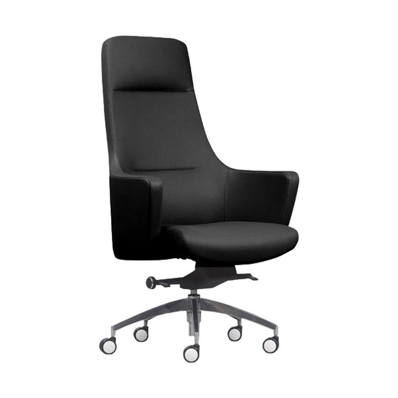 Faux Leather Managers Chair Arms Included Executive Chair for Office Black 1 Piece Clearhalo 'furn' 'furn_office_chair' 'Furniture' 'Office Chairs' 'Office Furniture' 'office_chair' 6028429